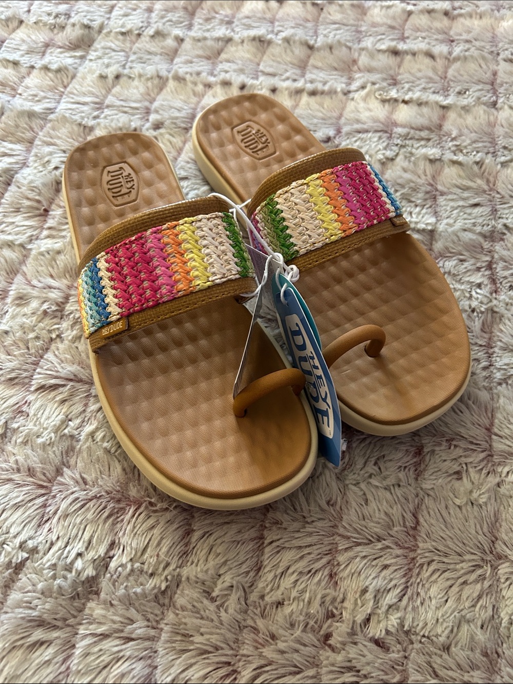 Hey dude Comfort Sandal – Multicolor Woven Slide size 9 New